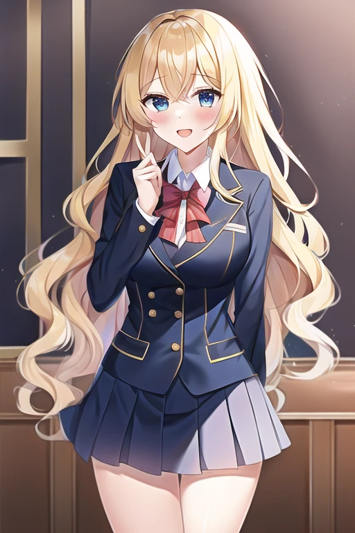 [NovelAI] semi-long hair long hair wavy hair beautiful girl school uniform high school student [Illustration]